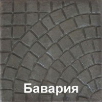 Плита бетонная для тротуаров "Бавария" серая без струйной обработки