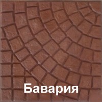 Плита бетонная для тротуаров "Бавария" серая без струйной обработки