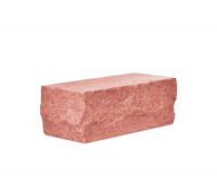 Кирпич СЛКР 150/35 силикатный рустированный красный угловой