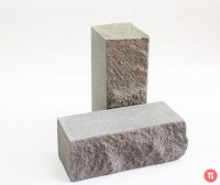 Кирпич СЛКР 150/35 силикатный рустированный серый прямой