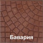 Плита бетонная для тротуаров "Бавария" серая без струйной обработки